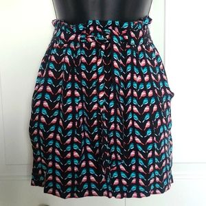 Divided Skirt with Bird Pattern  size 4
